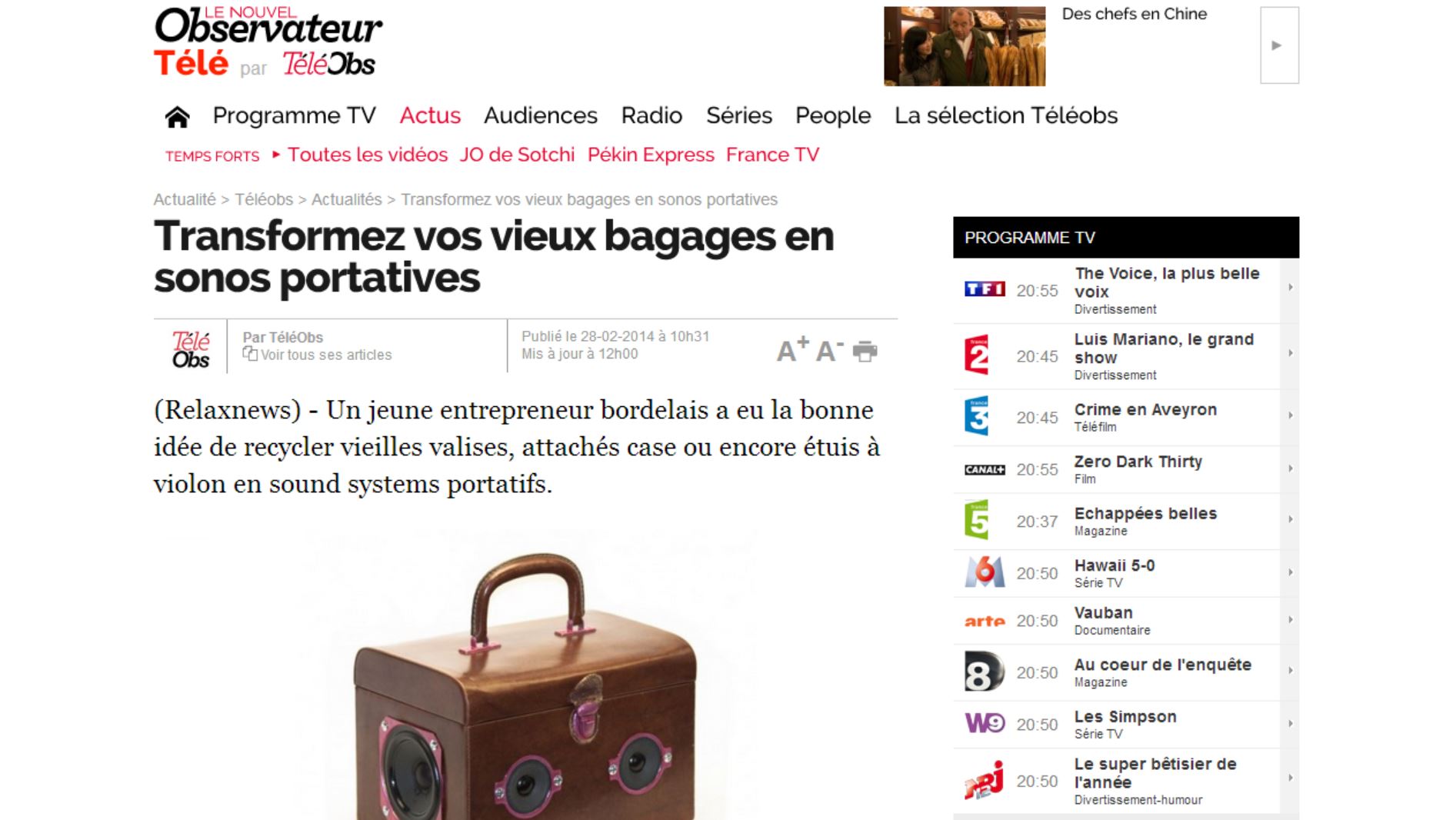 Valise Musicale chez TéléObs