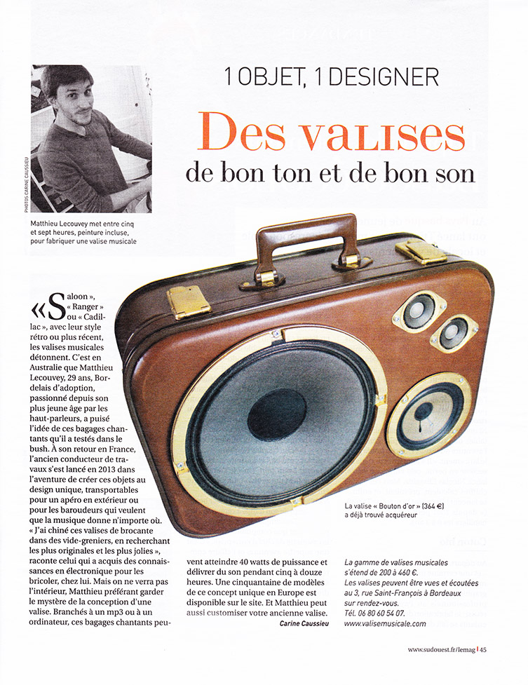 Valise Musicale dans Sud Ouest