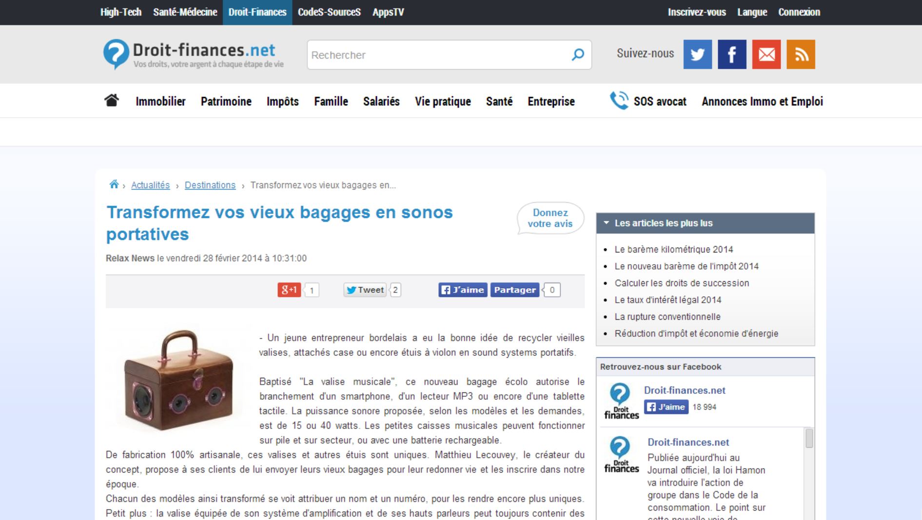 Valise Musicale chez CommentCaMarche.net