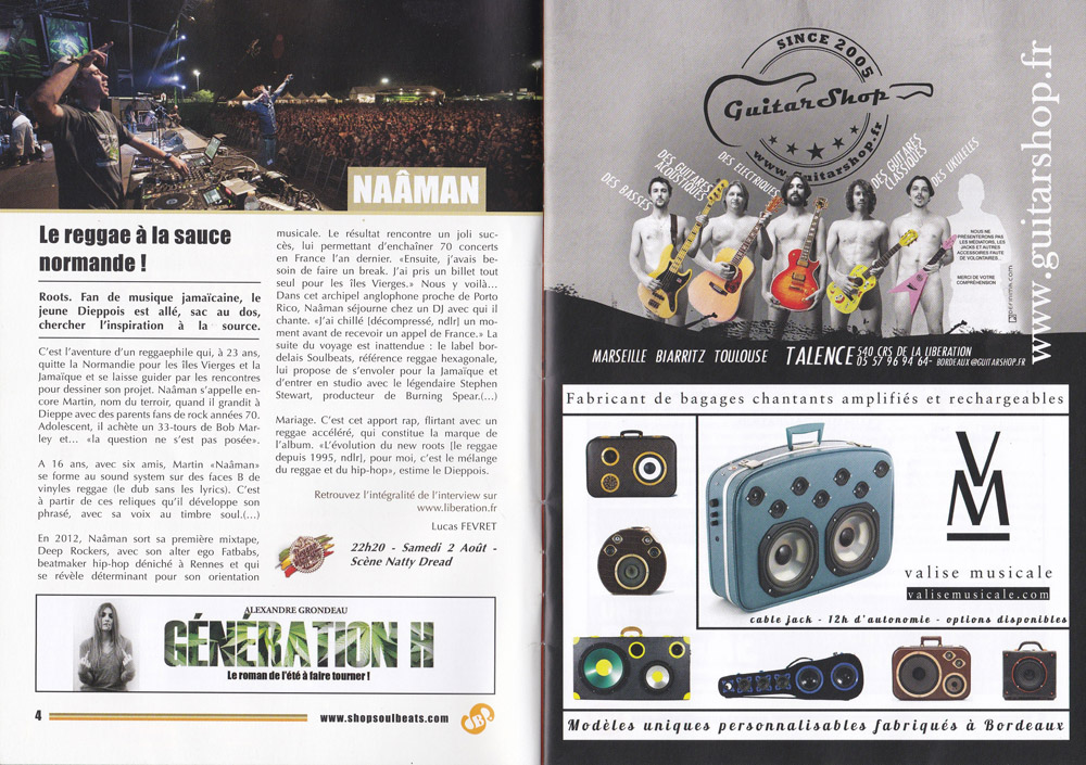 Valise Musicale dans le Fanzine Soulbeats Record au Reggae Sun Ska 2014